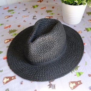 Calvin Klein black shaped straw hat